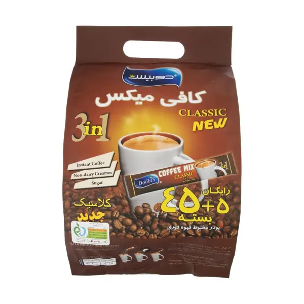 کافی میکس ۱ در ۳ دوبیس - ۱۸ گرم بسته ۵۰ عددی