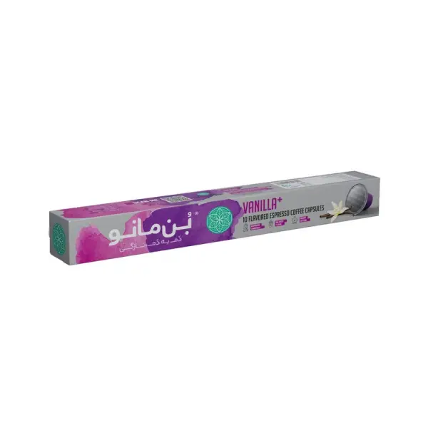 کپسول قهوه اسپرسو وانیل بن مانو بسته ۱۰ عددی